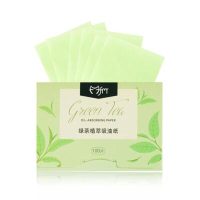100pcs Facial Absorbent Paper Face Wipes Matcha Anti-grease Paper