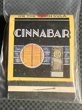 VINTAGE MATCHBOOK - CINNABAR  COCKTAIL LOUNGE - NEW YORK, NY - UNSTRUCK!