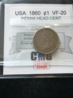 1860  USA, Small One Cent, Indian Head