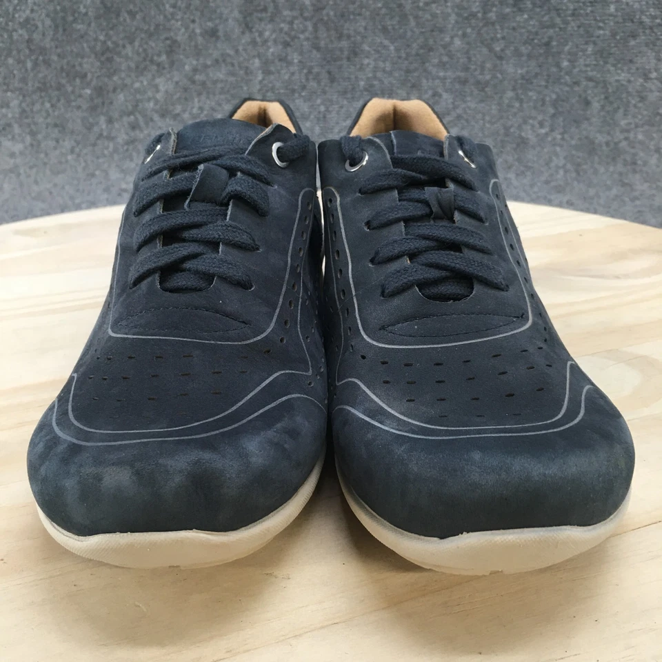 Earth 鞋女式 6.5 D Relief Pro 休闲系带牛津运动鞋蓝色皮革 — 第 4/4 张图片