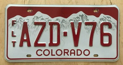 COLORADO FLEET RENTAL CAR GRAPHIC AUTO LICENSE PLATE 