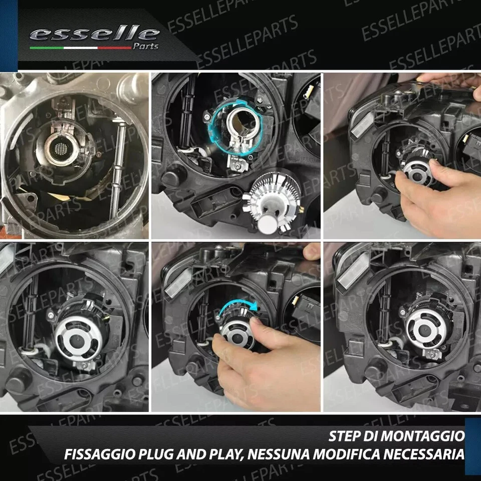 CONVERSIONE FARI FULL LED + LUCI DIURNE VW SCIROCCO RESTYLING LUMEN LED CANBUS - Immagine 3 di 4