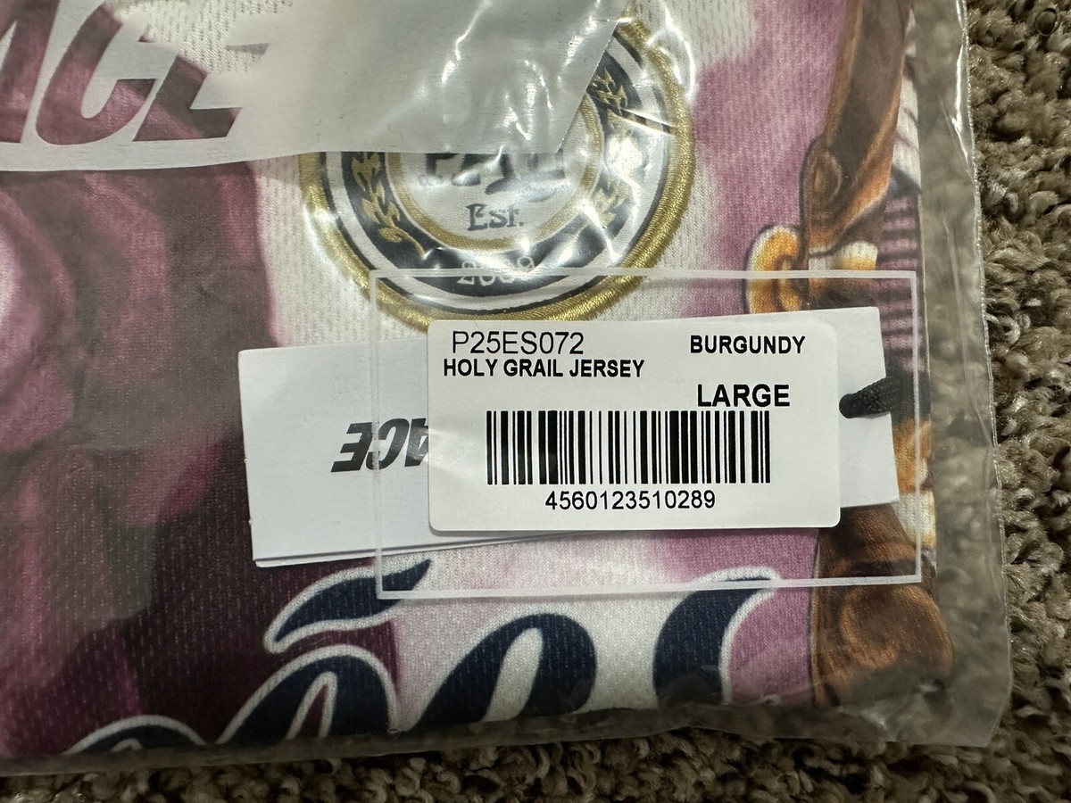 PALACE SKATEBOARDS HOLY GRAIL JERSEY BURGUNDY WINTER 2023 SIZE L