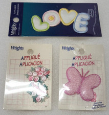 Lot of Love Spell Out Butterfly Flowers Pastel Applique Patches Sew  Iron-On