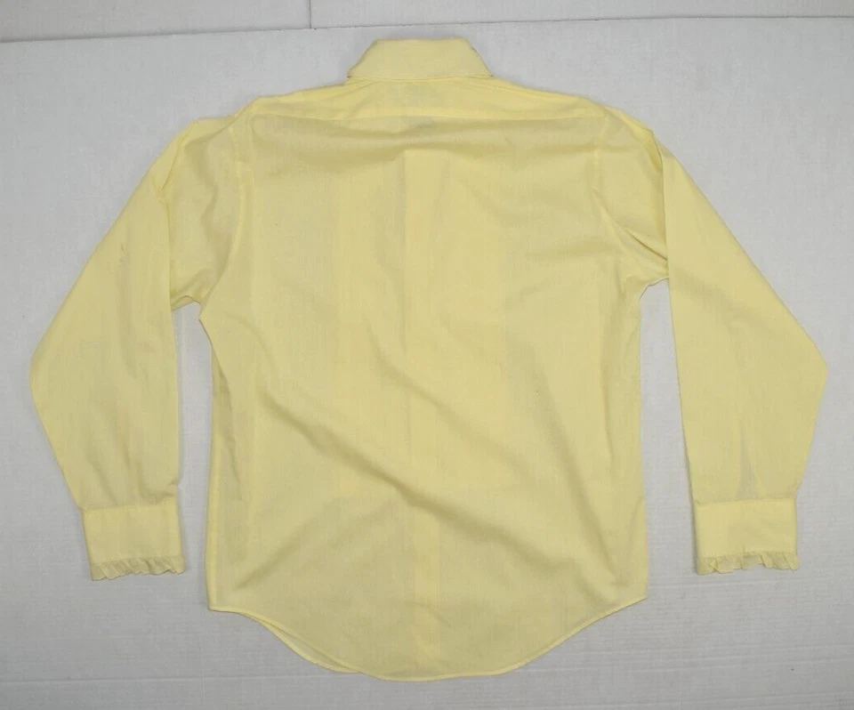 Camisa Esmoquin Vintage Delton Nueva York Talla S Años 70 Rosa Negro Borde Volantes Hecha en EE. UU. Foto 4 de 4