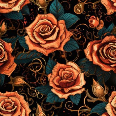 40x Steampunk Rose abziehen und kleben Fliesen Vinyl Aufkleber Treppe Bad Küche