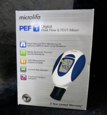 Microlife PF 100 Digital peak flow & FEV1 Meter
