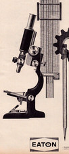 Eaton 1965 Vintage Print Ad Truck Auto Parts Research Microscope Slide Rule