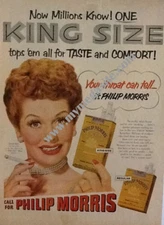 LUCILLE BALL "PHILIP MORRIS" MAGAZINE AD