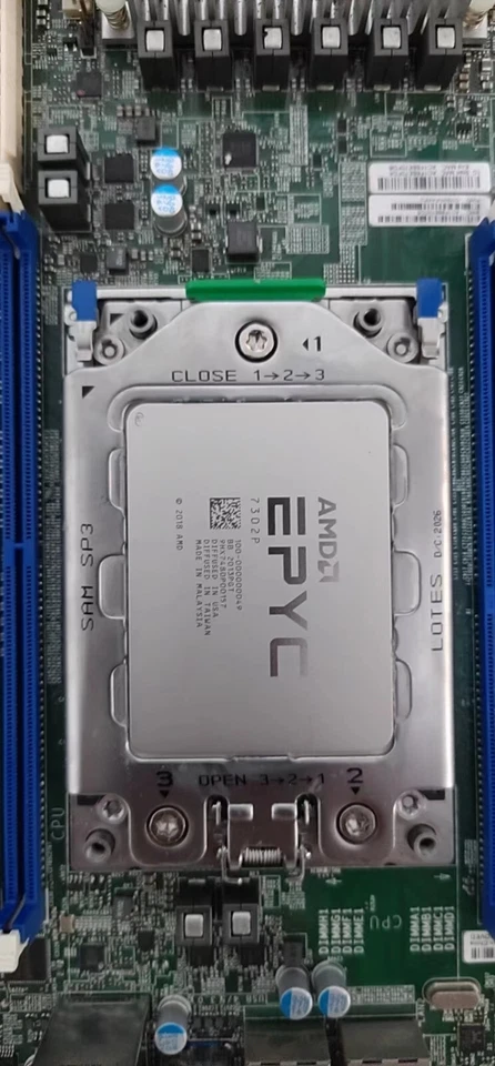 AMD EPYC 7302p+ Supermicro H11SSL-i version 2.0 16cores 32threads 3.0 GHz combo - Image 2 of 2