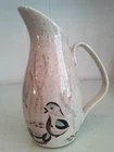 Vintage MCM Red Wing Bob White Quail Bird Creamer Small Pitcher Aqua Brown 7"