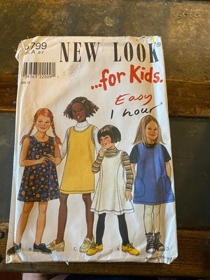 New Look Kinder Kleider Easy 1 Stunde Schnittmuster Alter 2 - 7 6799