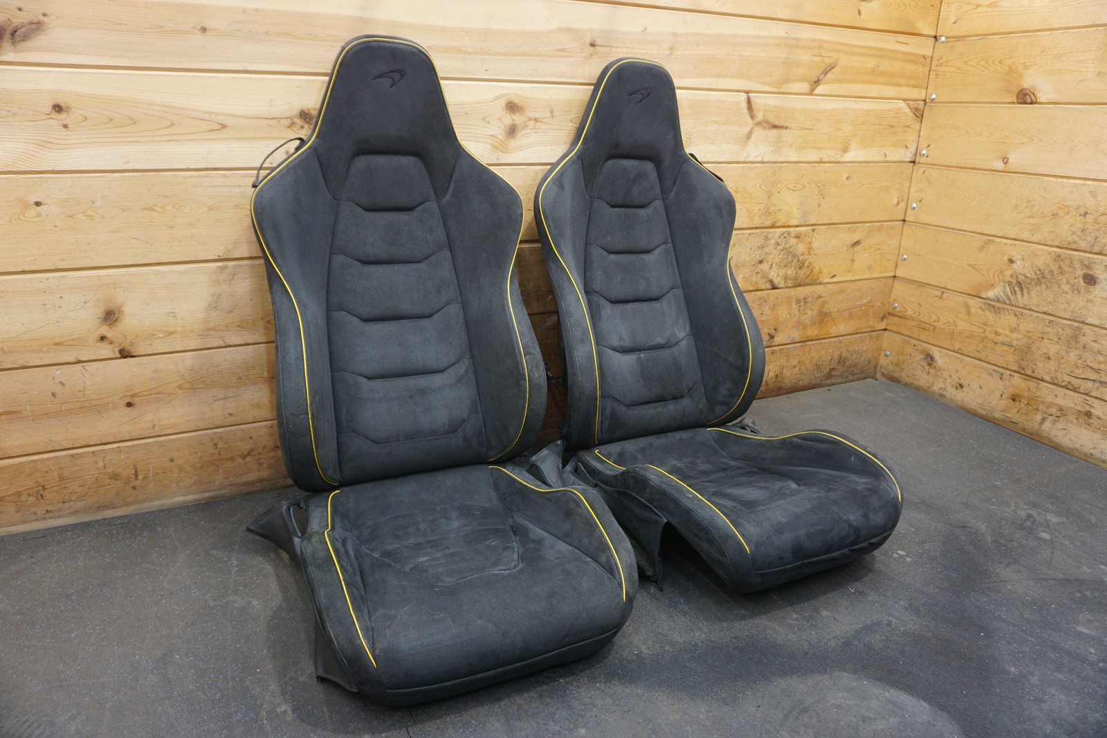 Set Driver Passenger Front Seat Cushion Cover Alcantara McLaren 650S Spider 2016
