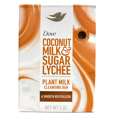 Dove Coconut Milk and Sugar Lychee Plant Milk 5oz. Cleansing Bar