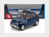 Burago 18-12035-BL Fiat 500L Open Roof 1968 Blau 1/16 Modellauto