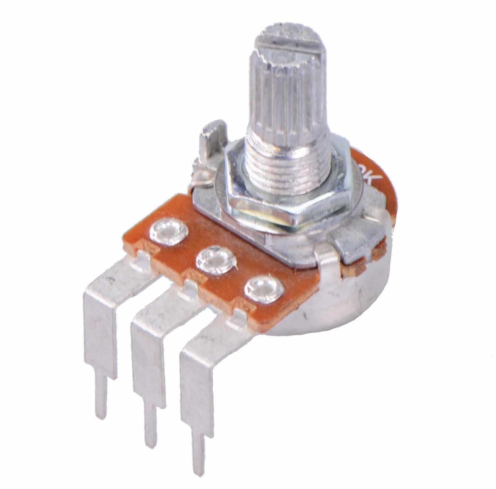 5K Logarithmic 16mm Right Angle Splined Potentiometer