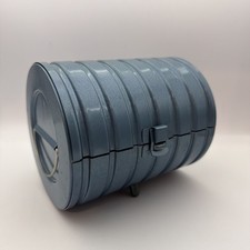 Vintage Blue Metal Reel To Reel Storage Case Complete with All Reels and cases