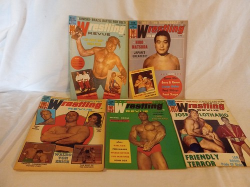 Lot Of 5 Wrestling Revue April 68 December 68 January 69 April 69 May 69