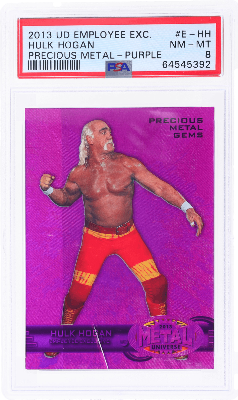 2013 Upper Deck Employee Exclusive Hulk Hogan Precious Metal Gems /125 PSA 8
