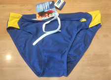 Turbo Herren Badehose SLIP  mit DURATECH blau gelb - Bundweite 38 cm