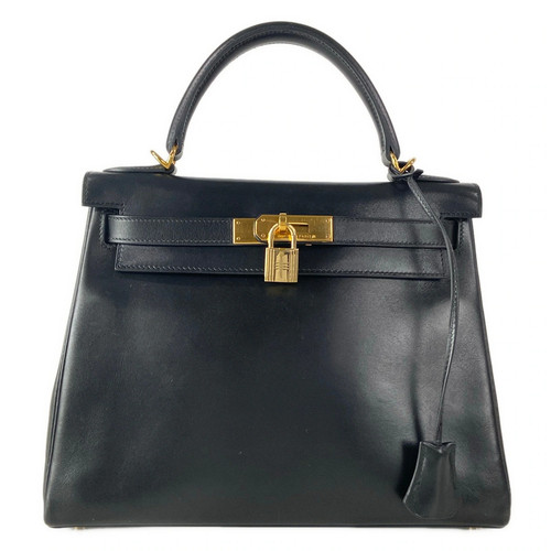 Hermès HERMES Kelly 28 Handbag Black Box Calf
