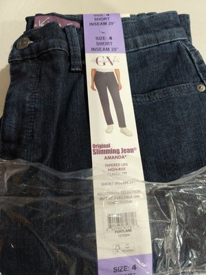 Gloria Vanderbilt Women's Jeans, Size 4 Dk Blue 29'' Inseam