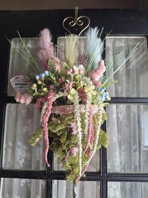 Easter Hanging Basket Wreath Decor NEW