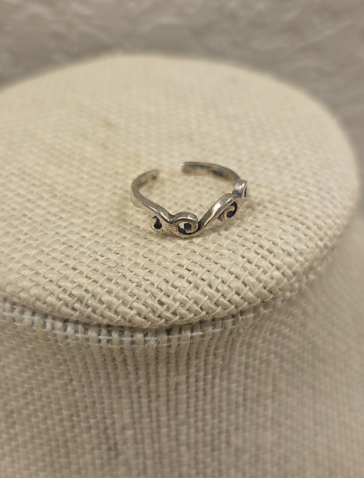 Sterling Silver Waves Toe Ring Adjustable 925 - image 4