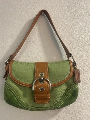 Green Signature Coach Purse for sale | eBay