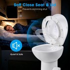 Yescom RV Camper Toilet Low Profile Porcelain Enamel Gravity Flush Bidet Spray — photo 9