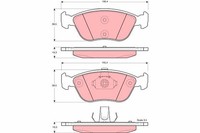 Bremsbelagsatz Scheibenbremse Trw GDB1406 FüR Volvo C70 854 874 S70 872 850 876