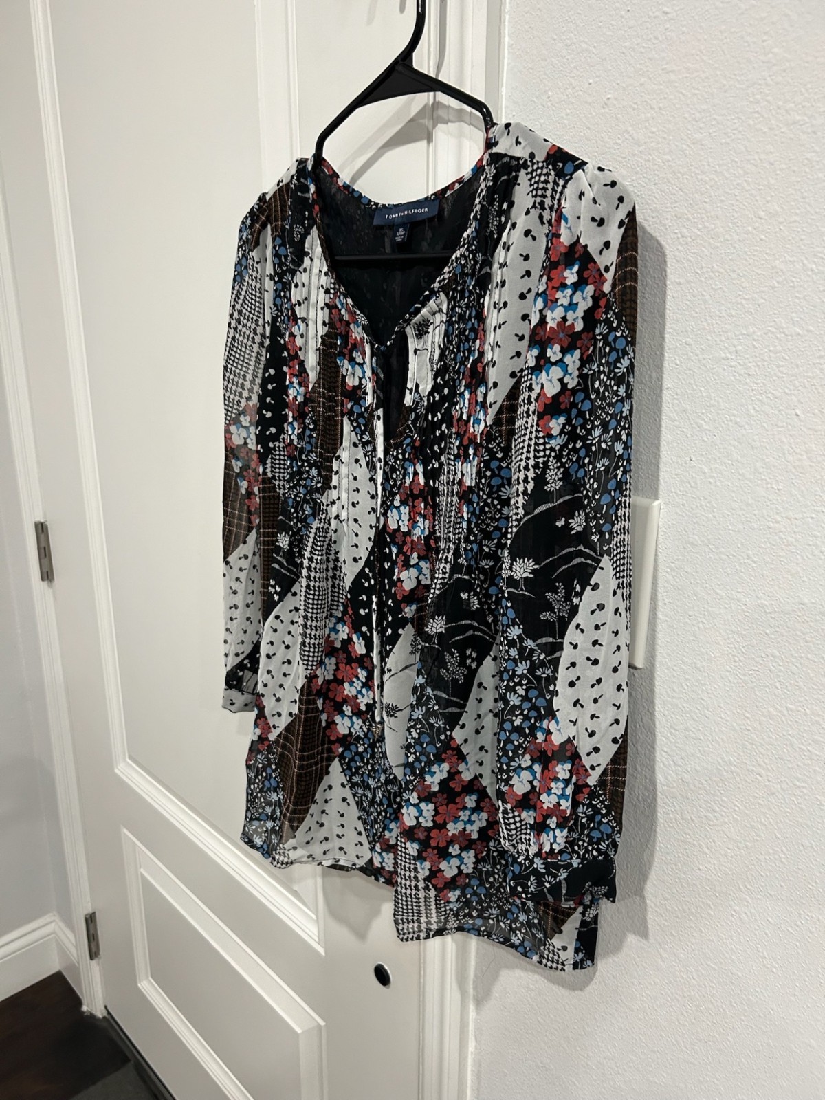 Tommy Hilfiger Multicolor Patchwork Pleated Long … - image 3