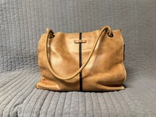 Hammit Benjamin Tote, saddle brown with black...