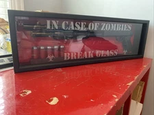 Zombie-The Walking Dead Custom Shotgun in Glass Case-Display only-NOT A REAL GUN