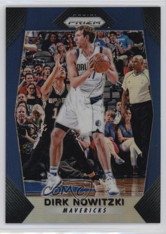2017-18 Panini Prizm Blue Prizm 35/199 Dirk Nowitzki #91 HOF 02v3