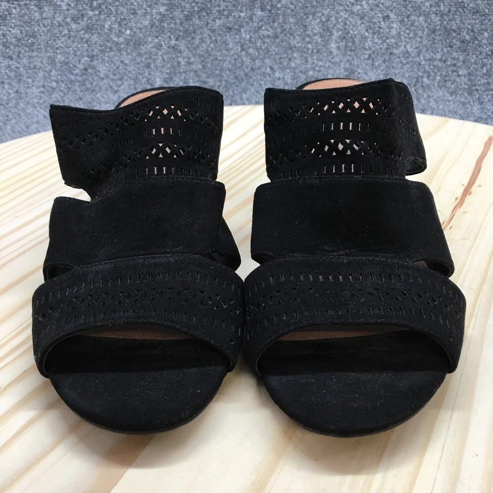 Босоножки женские Ruff Hewn 8 M Nadia повседневные без шнуровки на танкетке шлепанцы черная ткань - Изображение 4 из 4