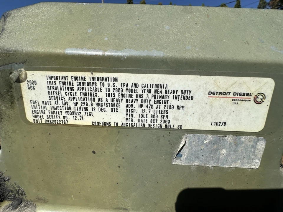 Long Block With Parts 2000 Detroit Diesel 12.7L 60 Series 470HP Diesel Engine - Image 4 of 4