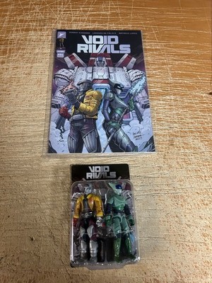 Hasbro Transformers SDCC Void Rivals Darak Solila Figures & Comic - No Jetfire