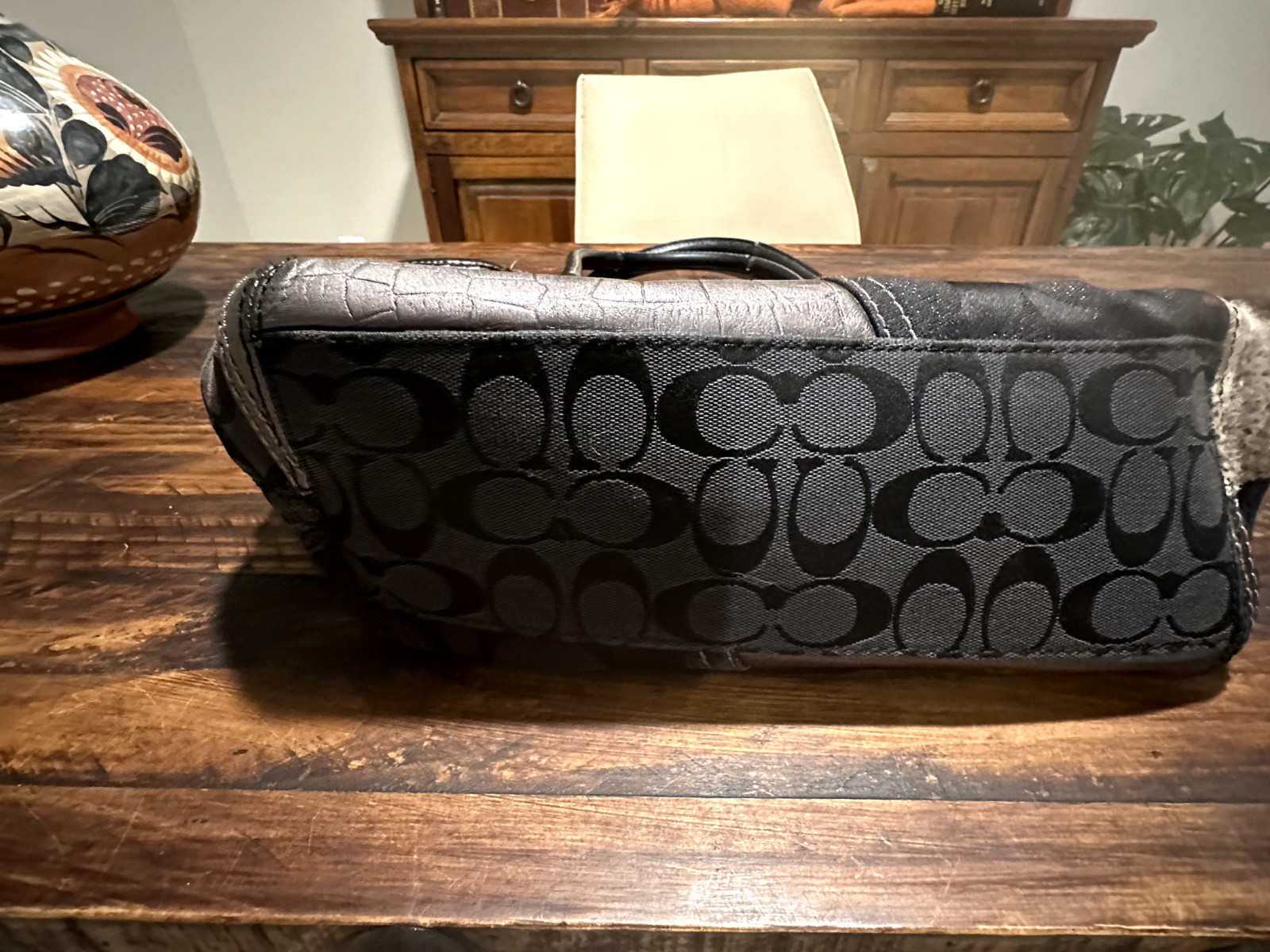 Coach Bleecker Black Patchwork Tote Good Conditio… - image 10