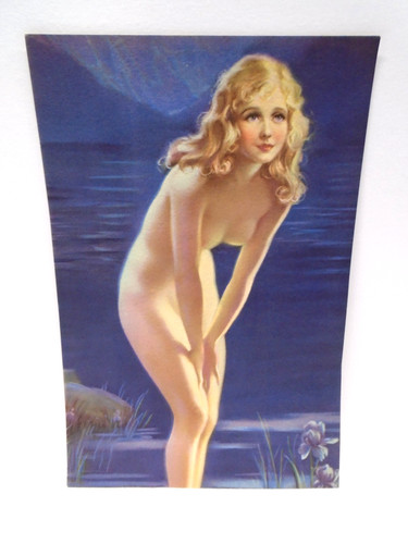VTG MABEL ROLLINS HARRIS ORIGINAL PIN-UP ART PRINT, 1930's-40's! EX. CONDITION!