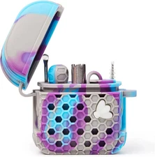 34ml Silicone Wax Storage Box with 15ml Skull Jar, Non-Stick Multi-Use