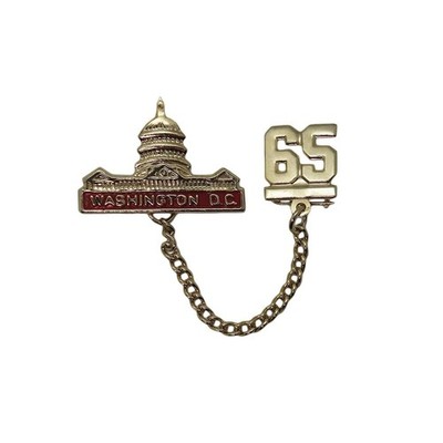 U.S. Capitol Washington DC Vintage Brosche Anstecknadel Abzeichen 65 Retro...