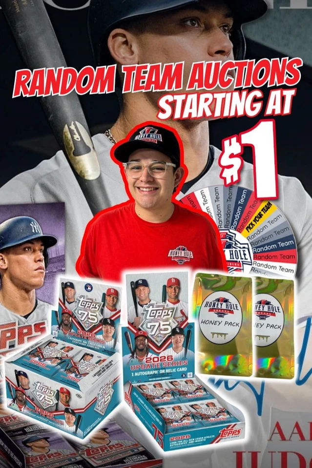 BASEBALL BREAKS, 26 Topps Update Series & Honey Packs Starting at $1