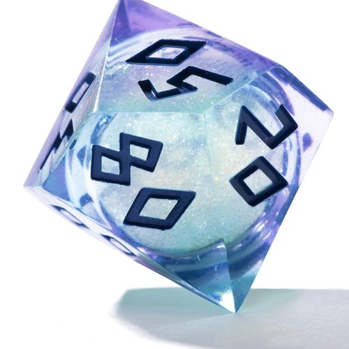 Liquid Core Dice Set with First Ever LED Display Case - 7-PC Hand-Painted Sha... - Picture 4 of 9