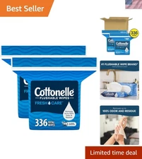 Flushable Wet Wipes for Adults 336 Count Disposable Septic Safe Fresh Care