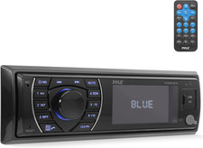 Pyle 300W Bluetooth Marine Stereo Receiver - Single DIN In-Dash AM/FM Radio with
