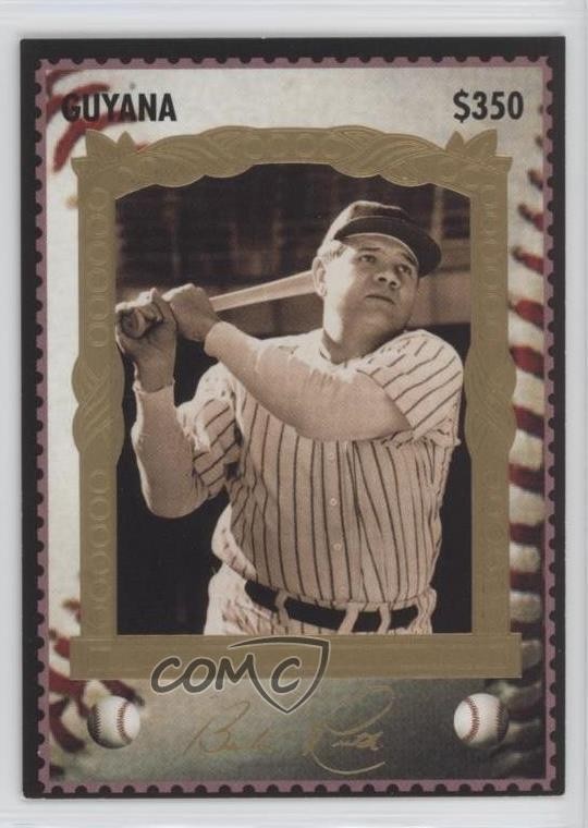 1994 Guyana Babe Ruth Sultan of Swat Stamp Cards $350 Babe Ruth #1 HOF 5hy
