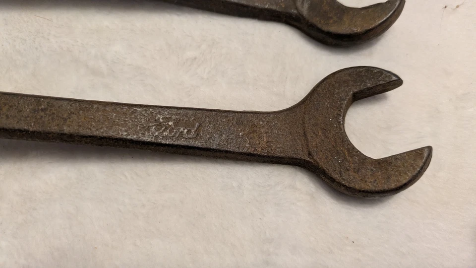 Ford M2 Llave Combinada Desplazada 1" Extremo Abierto y 11/16" Caja 6 pt Modelo T Lote De 3 Foto 2 de 4