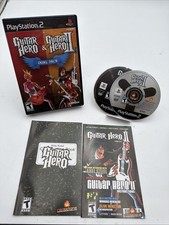 Guitar Hero & Guitar Hero 2 Dual Pack Playstation 2 PS2 Complete MINT DISCS