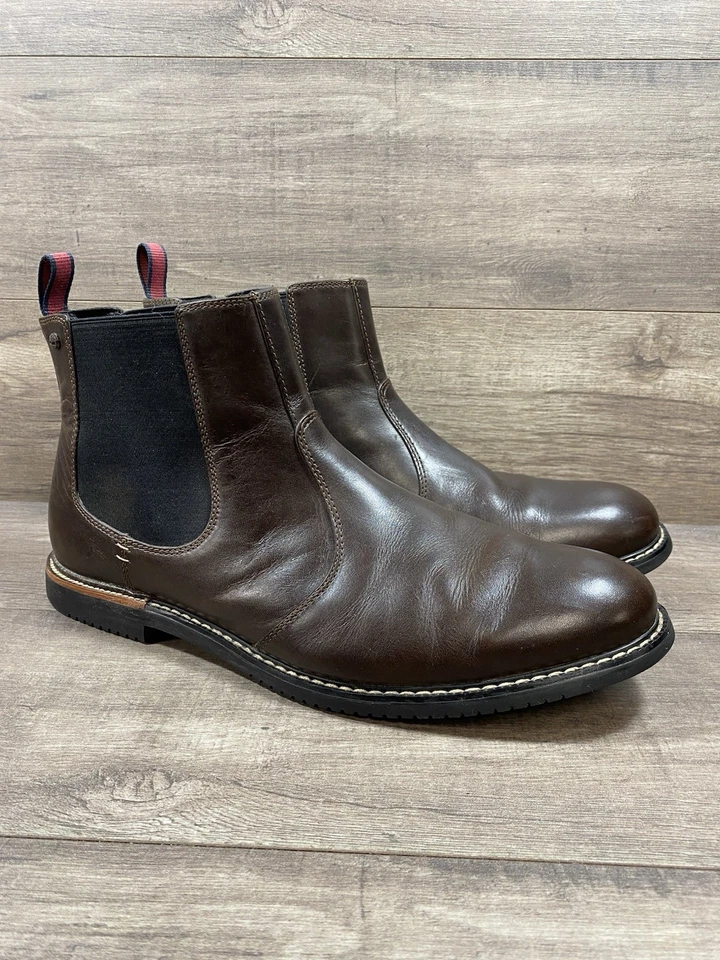 Timberland Cuero Chelsea Botas Botines 5516A Marrón Hombres Talla 13 Foto 2 de 4